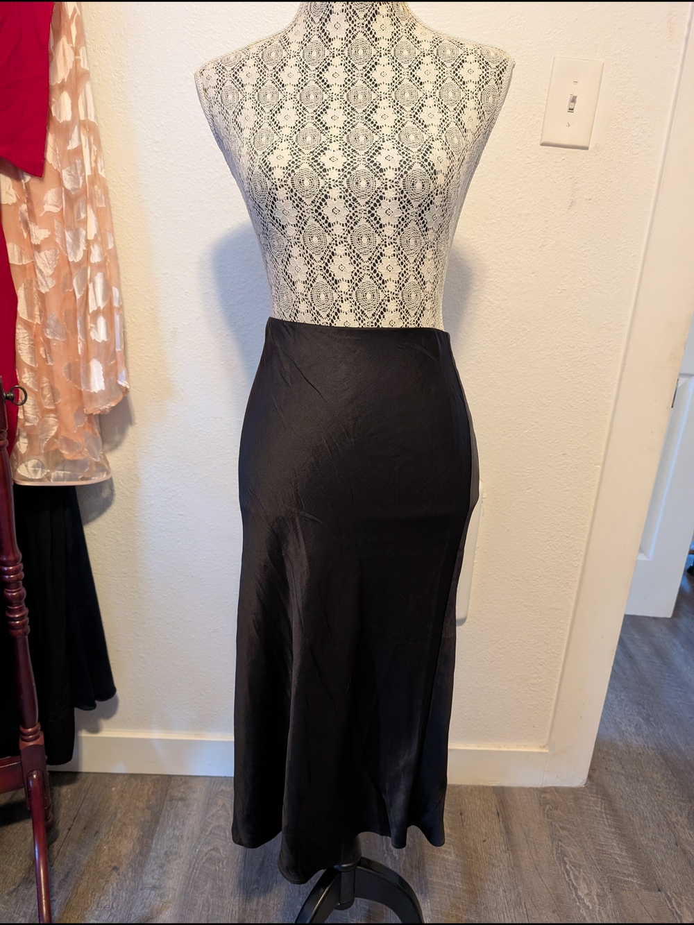 Madewell Black Maxi Bias-Cut Skirt